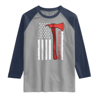 The Legend Has Retired Firefighter Raglan Shirt Vintage Retirement Gifts Fireman American Flag - Wonder Print Shop