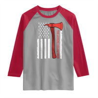 The Legend Has Retired Firefighter Raglan Shirt Vintage Retirement Gifts Fireman American Flag - Wonder Print Shop