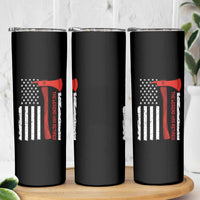 The Legend Has Retired Firefighter Skinny Tumbler Vintage Retirement Gifts Fireman American Flag - Wonder Print Shop