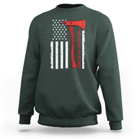 The Legend Has Retired Firefighter Sweatshirt Vintage Retirement Gifts Fireman American Flag - Wonder Print Shop