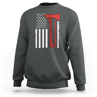 The Legend Has Retired Firefighter Sweatshirt Vintage Retirement Gifts Fireman American Flag - Wonder Print Shop