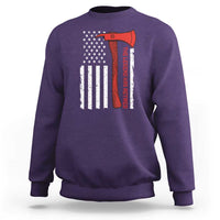 The Legend Has Retired Firefighter Sweatshirt Vintage Retirement Gifts Fireman American Flag - Wonder Print Shop