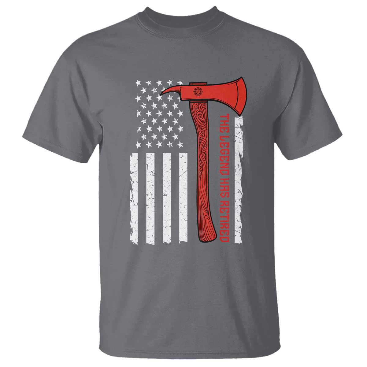 The Legend Has Retired Firefighter T Shirt Vintage Retirement Gifts Fireman American Flag - Wonder Print Shop