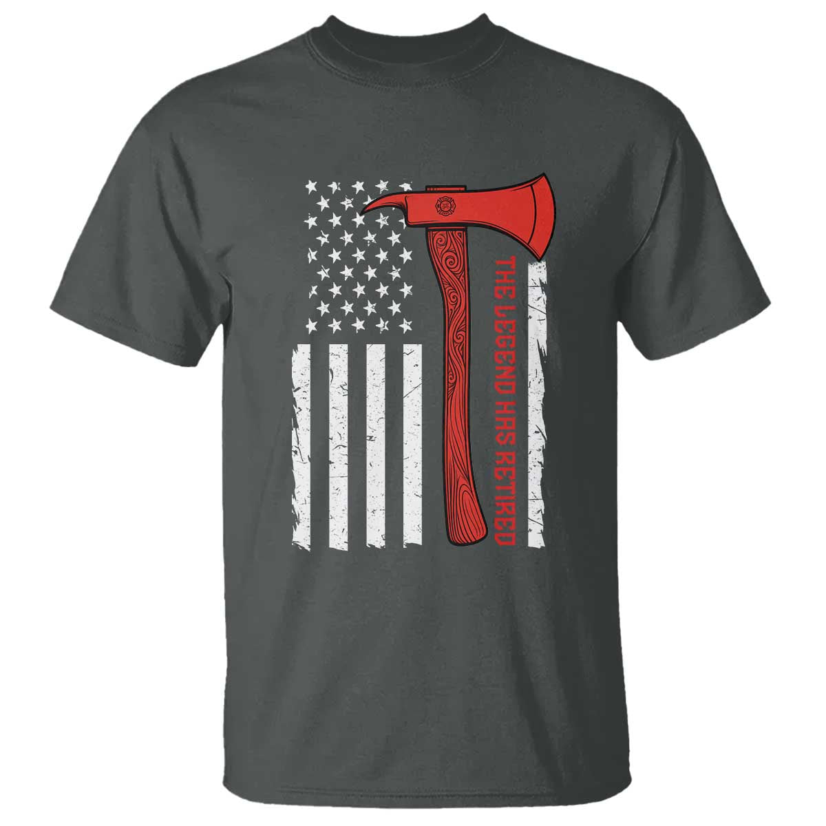 The Legend Has Retired Firefighter T Shirt Vintage Retirement Gifts Fireman American Flag - Wonder Print Shop
