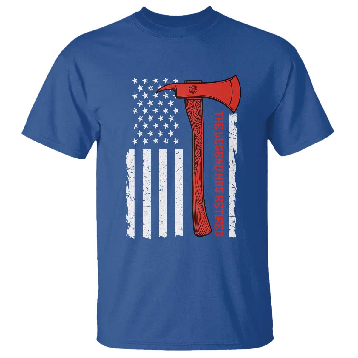The Legend Has Retired Firefighter T Shirt Vintage Retirement Gifts Fireman American Flag - Wonder Print Shop