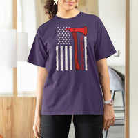 The Legend Has Retired Firefighter T Shirt For Women Vintage Retirement Gifts Fireman American Flag - Wonder Print Shop