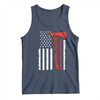 The Legend Has Retired Firefighter Tank Top Vintage Retirement Gifts Fireman American Flag - Wonder Print Shop