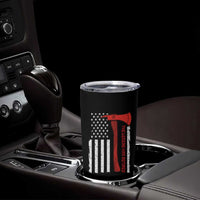 The Legend Has Retired Firefighter Tumbler Cup Vintage Retirement Gifts Fireman American Flag - Wonder Print Shop