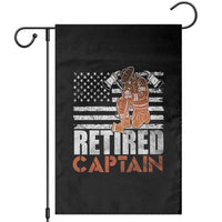 Retired Firefighter Captain Garden Flag Vintage Retirement Gifts Fireman American Flag - Wonder Print Shop
