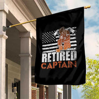 Retired Firefighter Captain Garden Flag Vintage Retirement Gifts Fireman American Flag - Wonder Print Shop