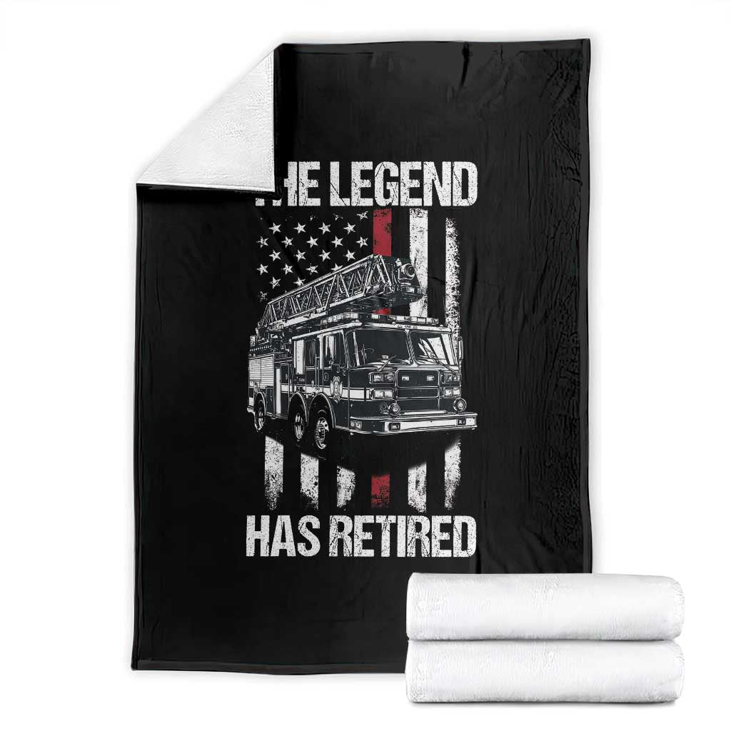 Retired Firefighter Throw Blanket American Flag Vintage Fireman Retirement Gifts - Wonder Print Shop