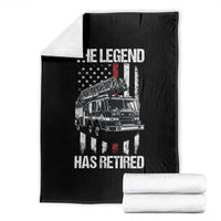 Retired Firefighter Throw Blanket American Flag Vintage Fireman Retirement Gifts - Wonder Print Shop
