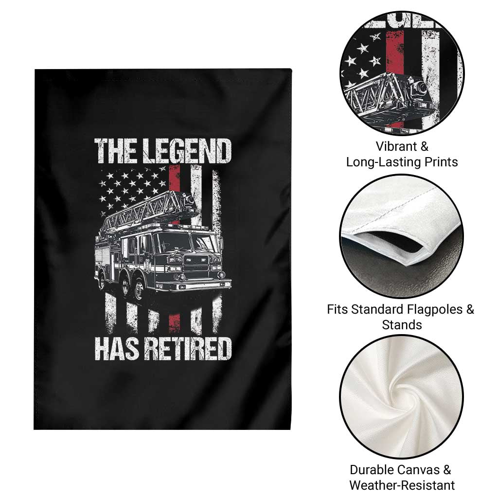 Retired Firefighter Garden Flag American Flag Vintage Fireman Retirement Gifts - Wonder Print Shop