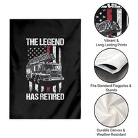 Retired Firefighter Garden Flag American Flag Vintage Fireman Retirement Gifts - Wonder Print Shop