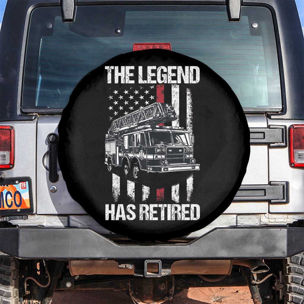 Retired Firefighter Spare Tire Cover American Flag Vintage Fireman Retirement Gifts - Wonder Print Shop