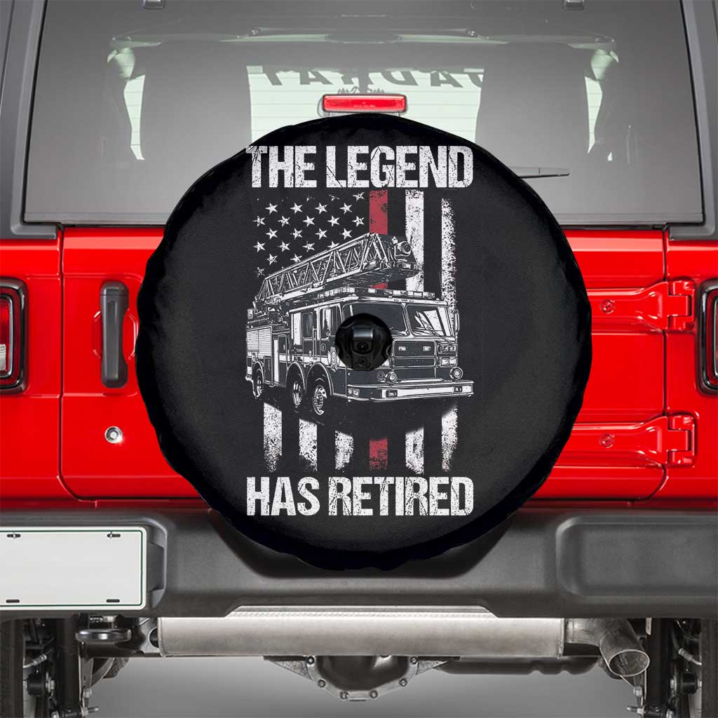 Retired Firefighter Spare Tire Cover American Flag Vintage Fireman Retirement Gifts - Wonder Print Shop