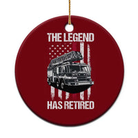 Retired Firefighter Ceramic Ornament American Flag Vintage Fireman Retirement Gifts - Wonder Print Shop