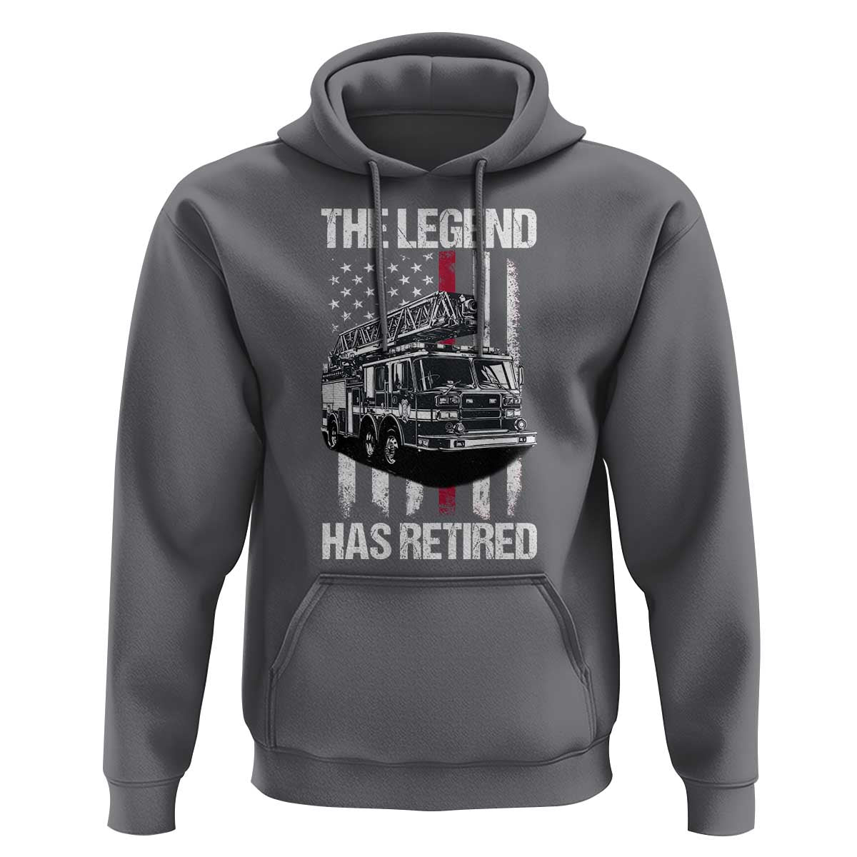 Retired Firefighter Hoodie American Flag Vintage Fireman Retirement Gifts - Wonder Print Shop