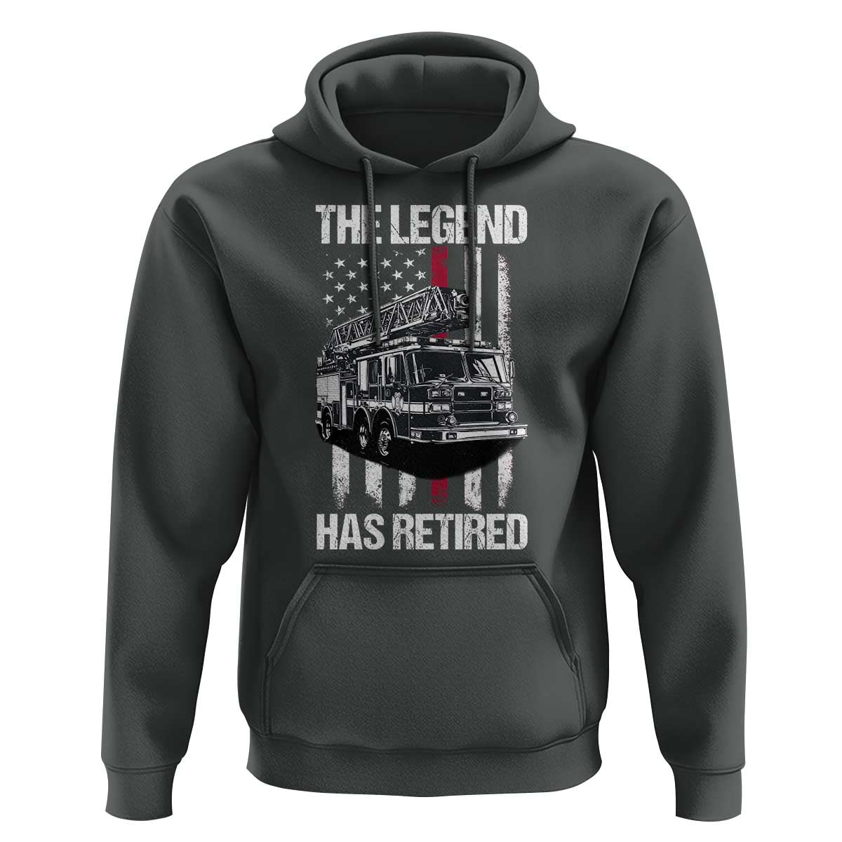 Retired Firefighter Hoodie American Flag Vintage Fireman Retirement Gifts - Wonder Print Shop