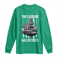 Retired Firefighter Long Sleeve Shirt American Flag Vintage Fireman Retirement Gifts - Wonder Print Shop