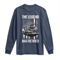 Retired Firefighter Long Sleeve Shirt American Flag Vintage Fireman Retirement Gifts - Wonder Print Shop