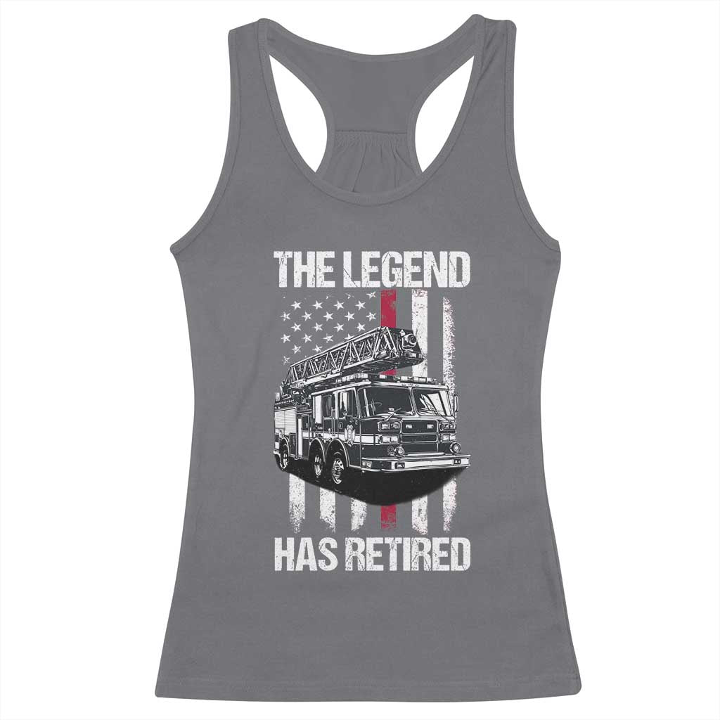Retired Firefighter Racerback Tank Top American Flag Vintage Fireman Retirement Gifts - Wonder Print Shop