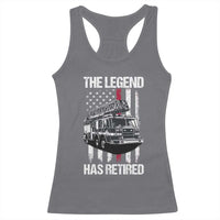 Retired Firefighter Racerback Tank Top American Flag Vintage Fireman Retirement Gifts - Wonder Print Shop