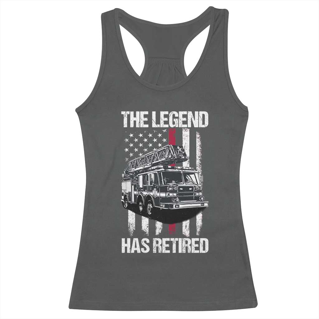Retired Firefighter Racerback Tank Top American Flag Vintage Fireman Retirement Gifts - Wonder Print Shop