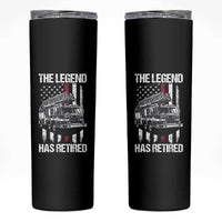 Retired Firefighter Skinny Tumbler American Flag Vintage Fireman Retirement Gifts - Wonder Print Shop
