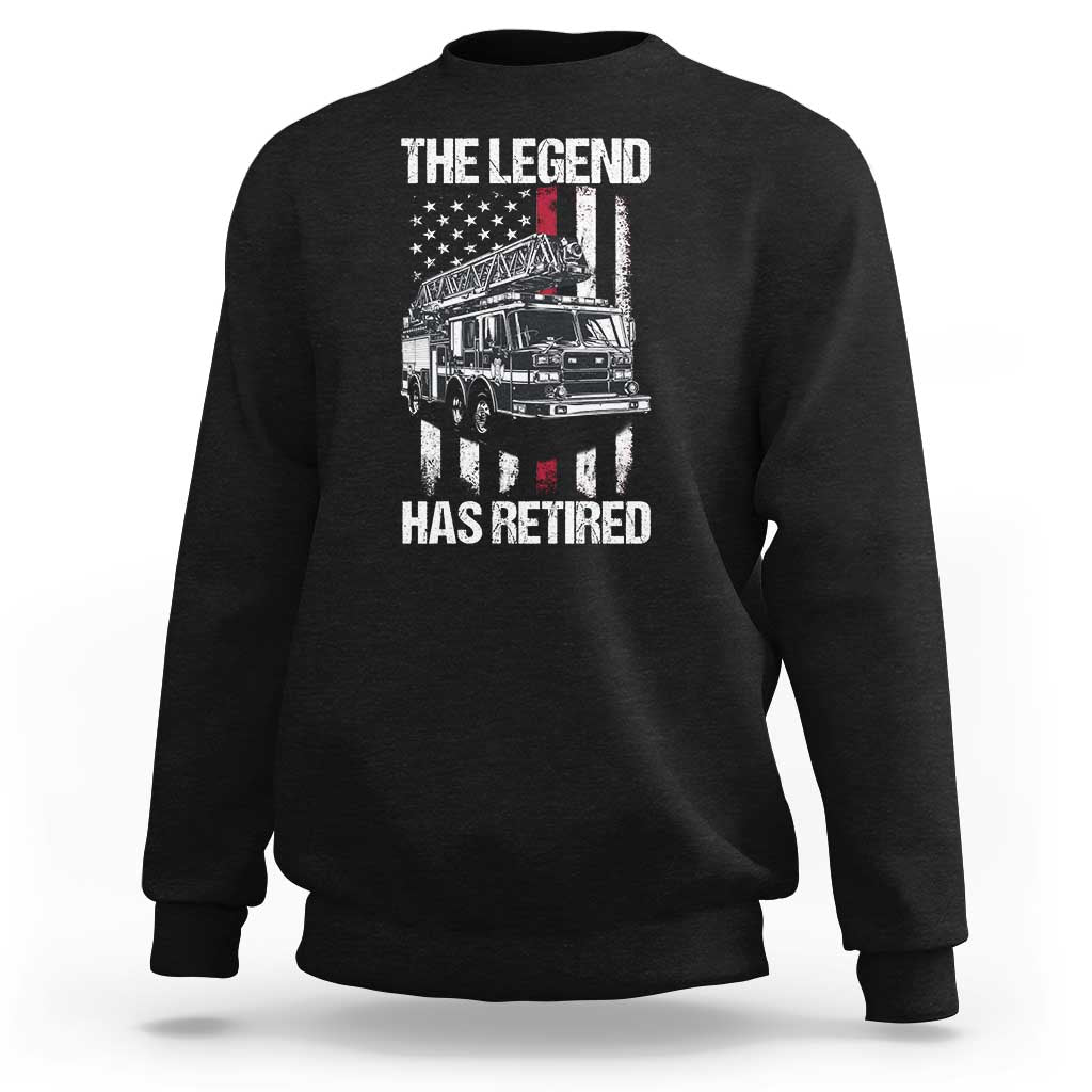 Retired Firefighter Sweatshirt American Flag Vintage Fireman Retirement Gifts - Wonder Print Shop