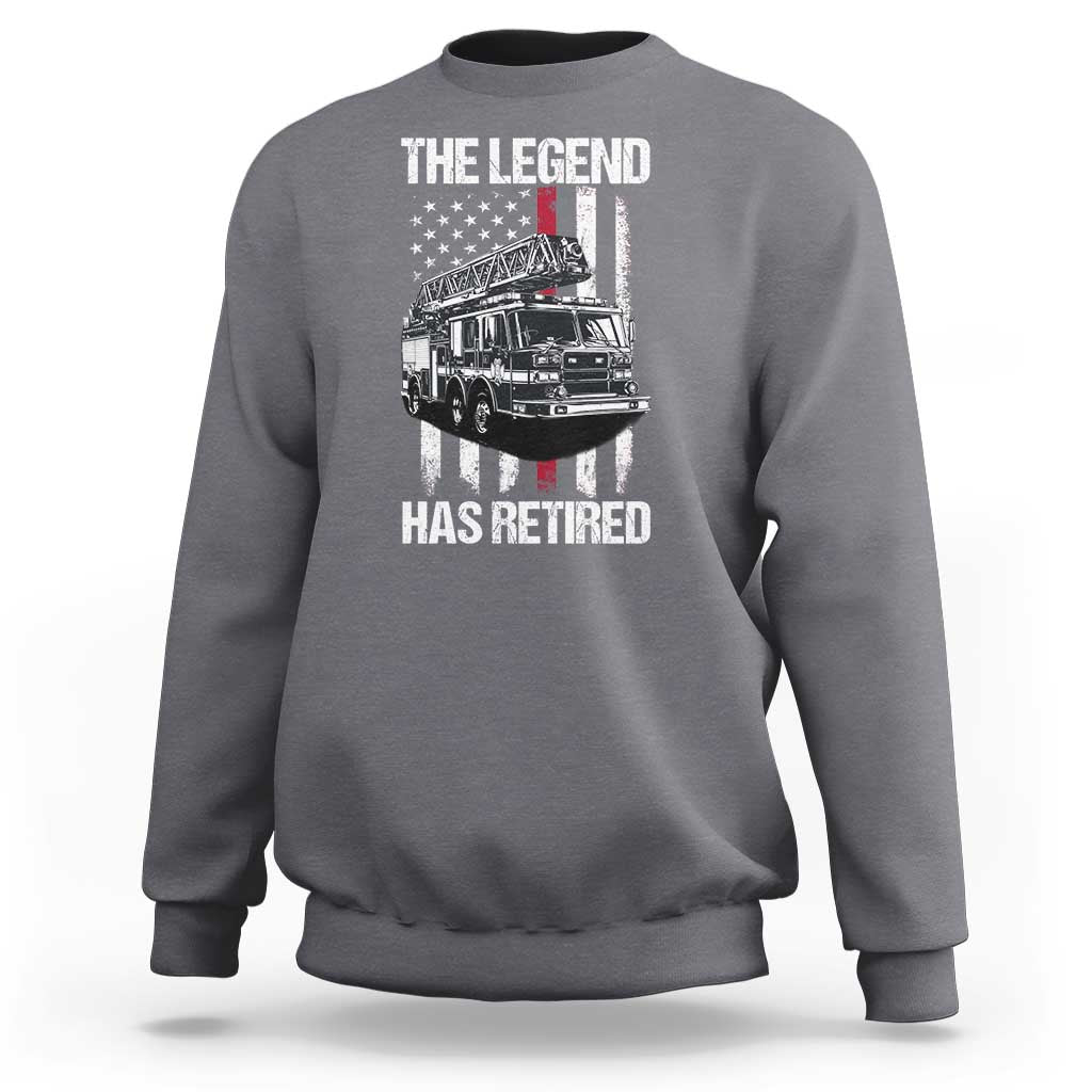 Retired Firefighter Sweatshirt American Flag Vintage Fireman Retirement Gifts - Wonder Print Shop