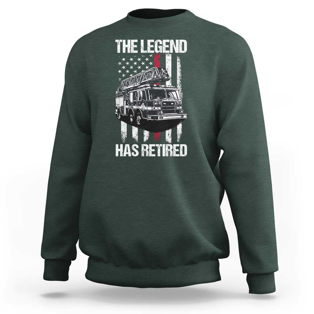 Retired Firefighter Sweatshirt American Flag Vintage Fireman Retirement Gifts - Wonder Print Shop