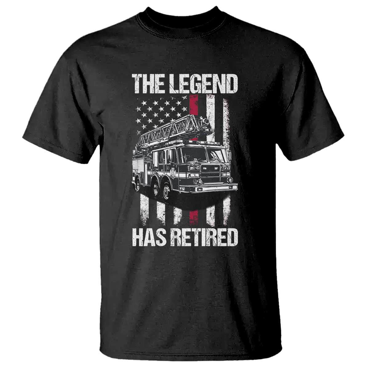 Retired Firefighter T Shirt American Flag Vintage Fireman Retirement Gifts - Wonder Print Shop