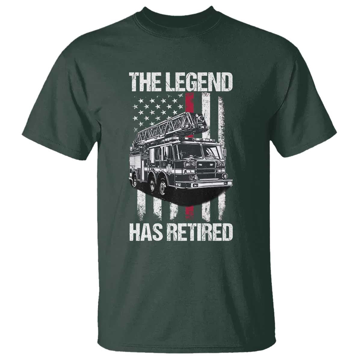 Retired Firefighter T Shirt American Flag Vintage Fireman Retirement Gifts - Wonder Print Shop
