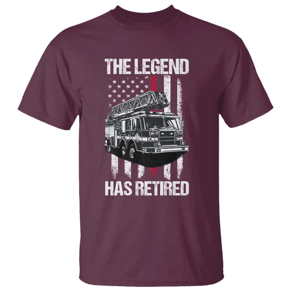 Retired Firefighter T Shirt American Flag Vintage Fireman Retirement Gifts - Wonder Print Shop
