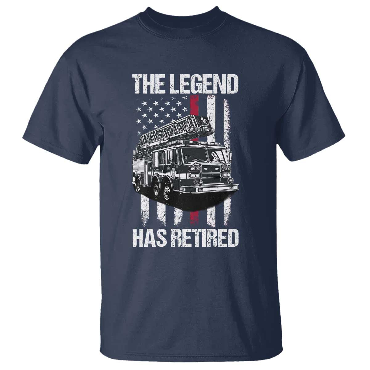 Retired Firefighter T Shirt American Flag Vintage Fireman Retirement Gifts - Wonder Print Shop