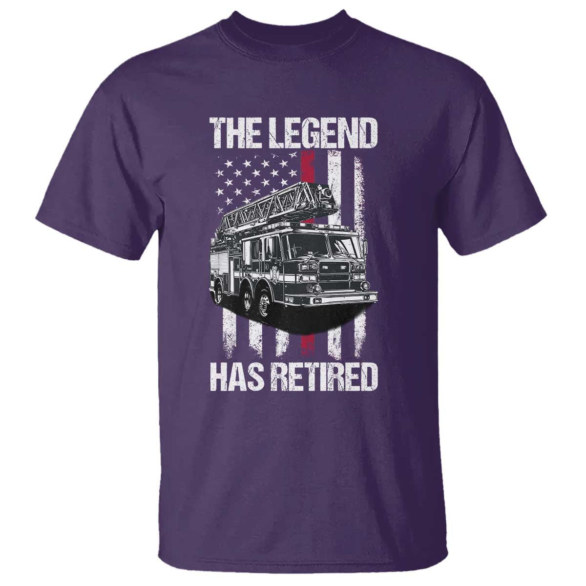 Retired Firefighter T Shirt American Flag Vintage Fireman Retirement Gifts - Wonder Print Shop