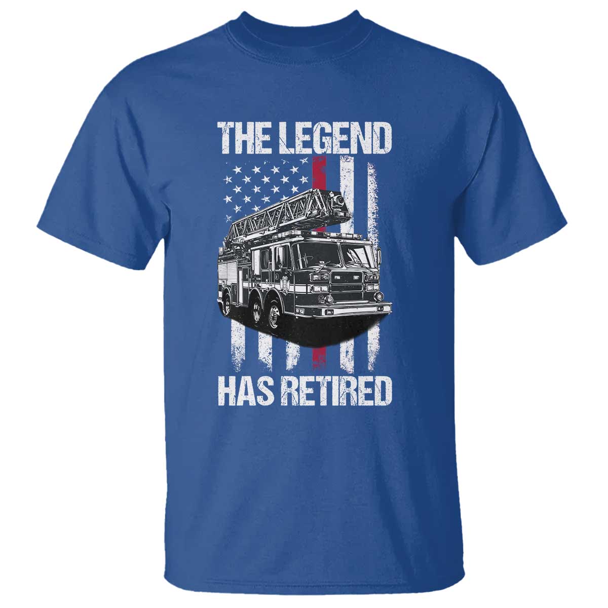 Retired Firefighter T Shirt American Flag Vintage Fireman Retirement Gifts - Wonder Print Shop