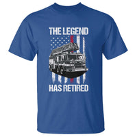 Retired Firefighter T Shirt American Flag Vintage Fireman Retirement Gifts - Wonder Print Shop