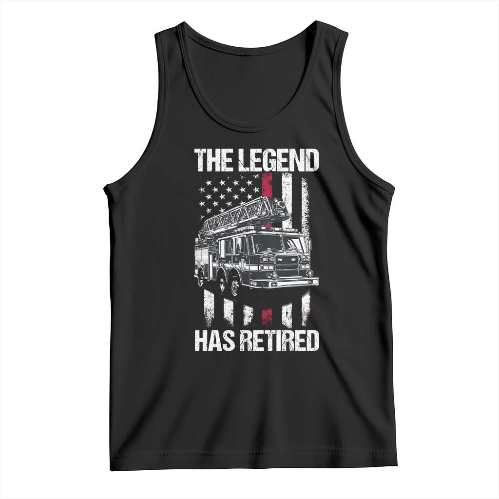 Retired Firefighter Tank Top American Flag Vintage Fireman Retirement Gifts - Wonder Print Shop