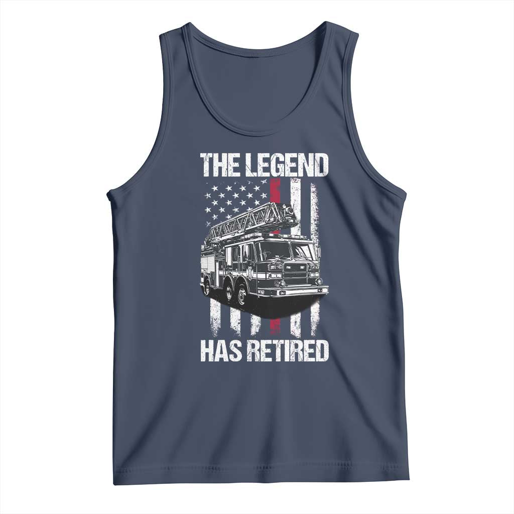 Retired Firefighter Tank Top American Flag Vintage Fireman Retirement Gifts - Wonder Print Shop