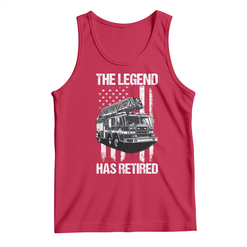 Retired Firefighter Tank Top American Flag Vintage Fireman Retirement Gifts - Wonder Print Shop