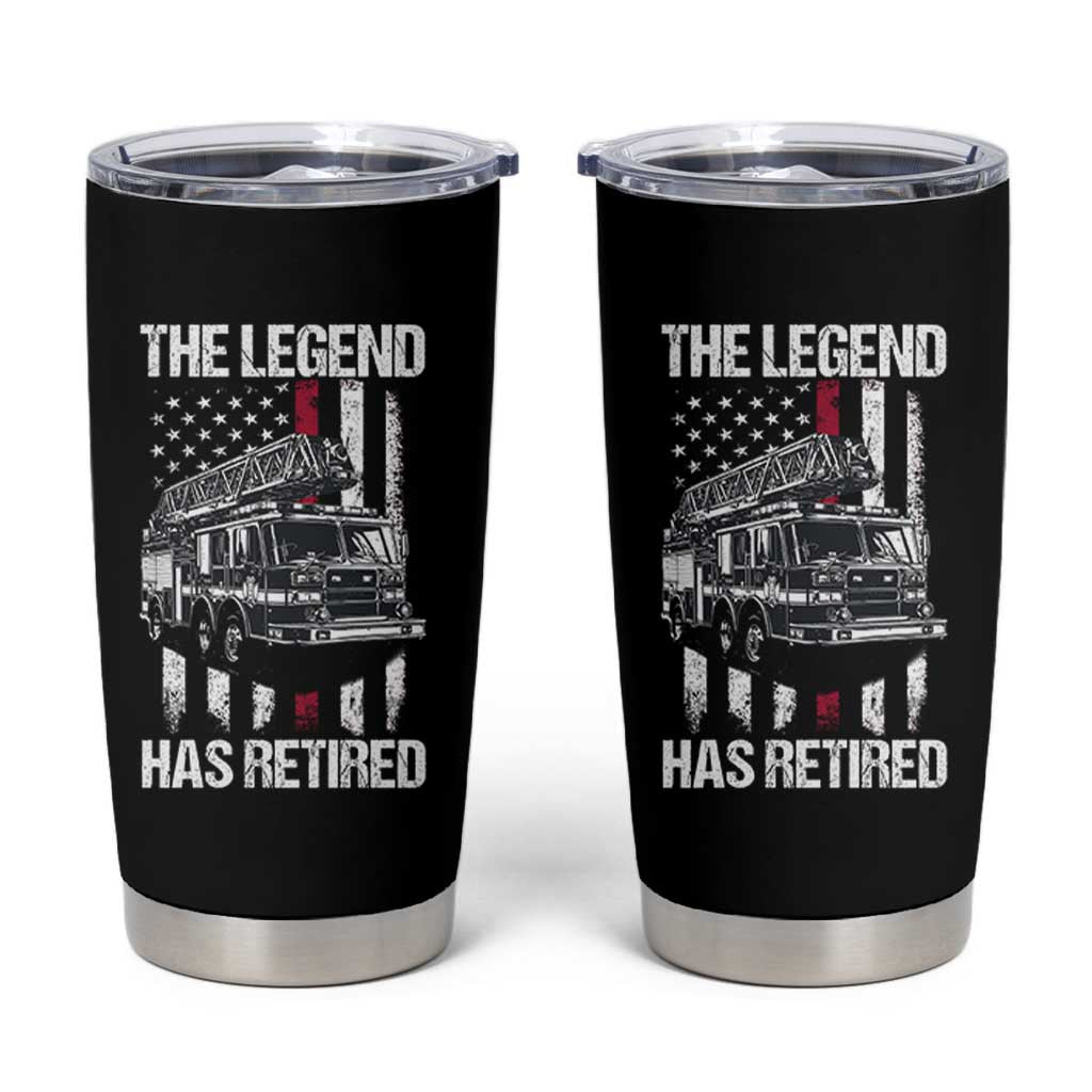 Retired Firefighter Tumbler Cup American Flag Vintage Fireman Retirement Gifts - Wonder Print Shop