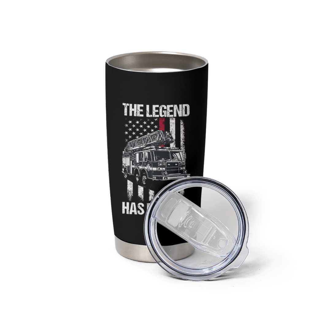 Retired Firefighter Tumbler Cup American Flag Vintage Fireman Retirement Gifts - Wonder Print Shop