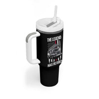 Retired Firefighter Tumbler With Handle American Flag Vintage Fireman Retirement Gifts - Wonder Print Shop