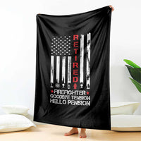 Retired Firefighter Throw Blanket Goodbye Tension Hello Pension Fireman Retirement Gifts - Wonder Print Shop
