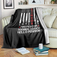 Retired Firefighter Throw Blanket Goodbye Tension Hello Pension Fireman Retirement Gifts - Wonder Print Shop