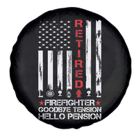 Retired Firefighter Spare Tire Cover Goodbye Tension Hello Pension Fireman Retirement Gifts - Wonder Print Shop