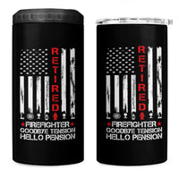 Retired Firefighter 4 in 1 Can Cooler Tumbler Goodbye Tension Hello Pension Fireman Retirement Gifts - Wonder Print Shop