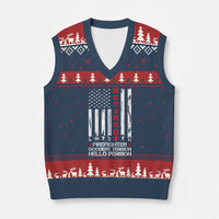 Retired Firefighter V-Neck Knit Sweater Vest Goodbye Tension Hello Pension Fireman Retirement Gifts - Wonder Print Shop